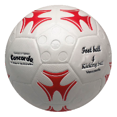 Balón Kickingball blanco y rojo